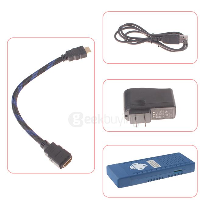 UG802 Mini PC Android 4.1 TV Box IPTV 1.2GHz Cortex-A9 Quad Core GPU 1GB RAM 4G ROM w/Wifi/External 3G/XBMC/External Camera Blue