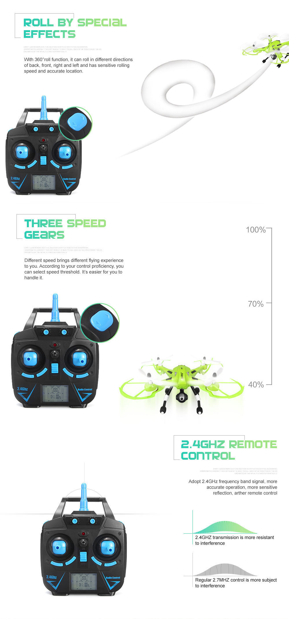 JJRC H26W WIFI FPV With 720P Camera Headless Mode One Key Return RC Quadcopter RTF - White