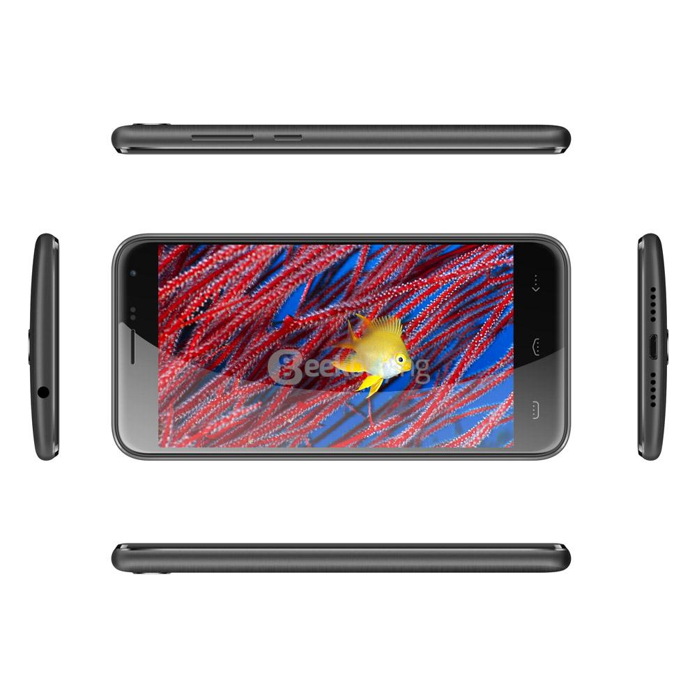 HOMTOM HT3 5.0inch 2.5D Arc Edge HD Screen Smartphone Android 5.1 1GB RAM 8GB ROM MT6580A Quad Core 3000mAh - Gray