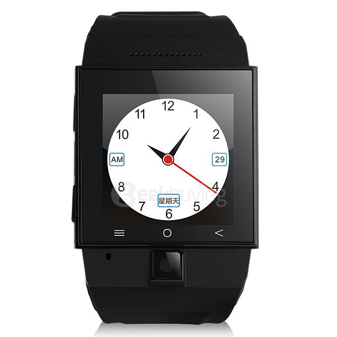 ZGPAX S55 1.54inch Android 4.4 Smartwatch Phone MTK6572 Dual Quad 1.2GHz Touch Screen Bluetooth 4.0 Camera - Black
