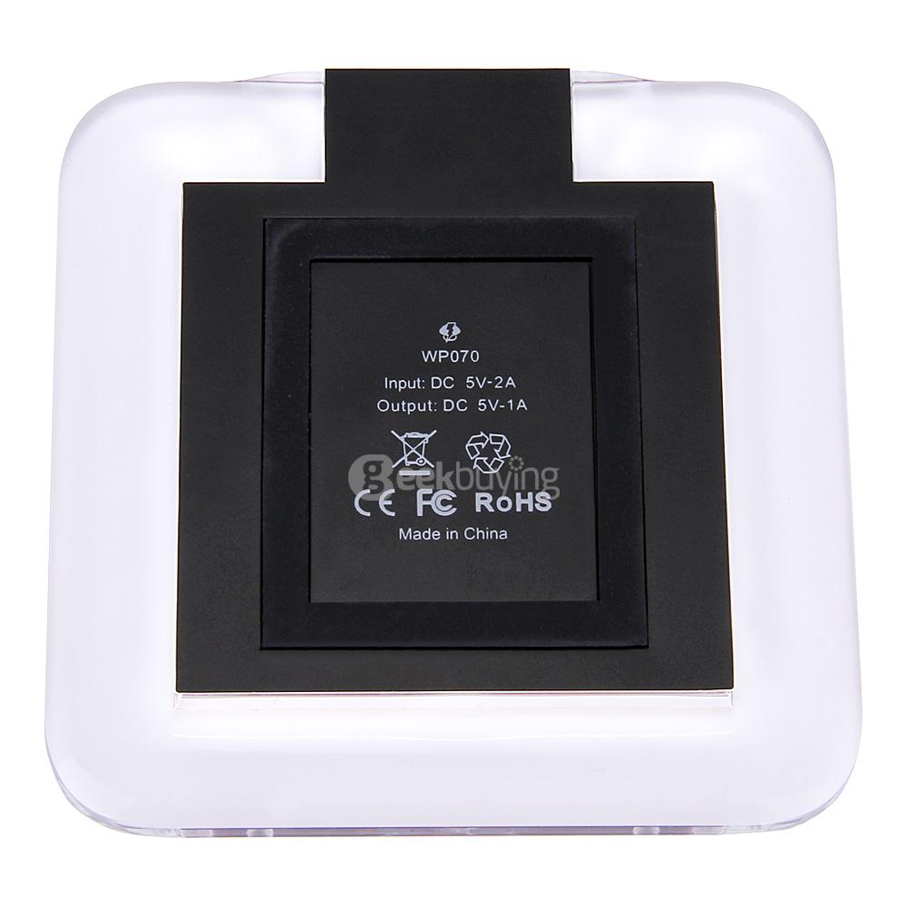 Borg Ball QI Wireless Charger Transmitter with Receiver Patch for iPhone - Black
