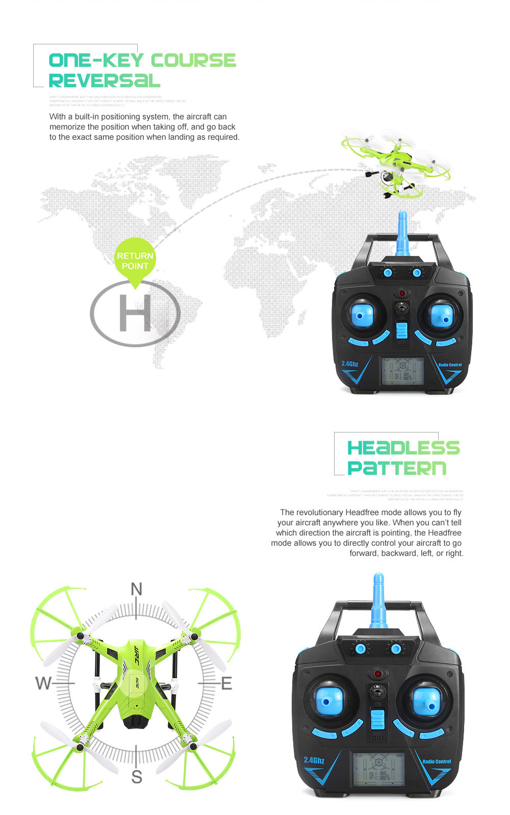 JJRC H26W WIFI FPV With 720P Camera Headless Mode One Key Return RC Quadcopter RTF - White