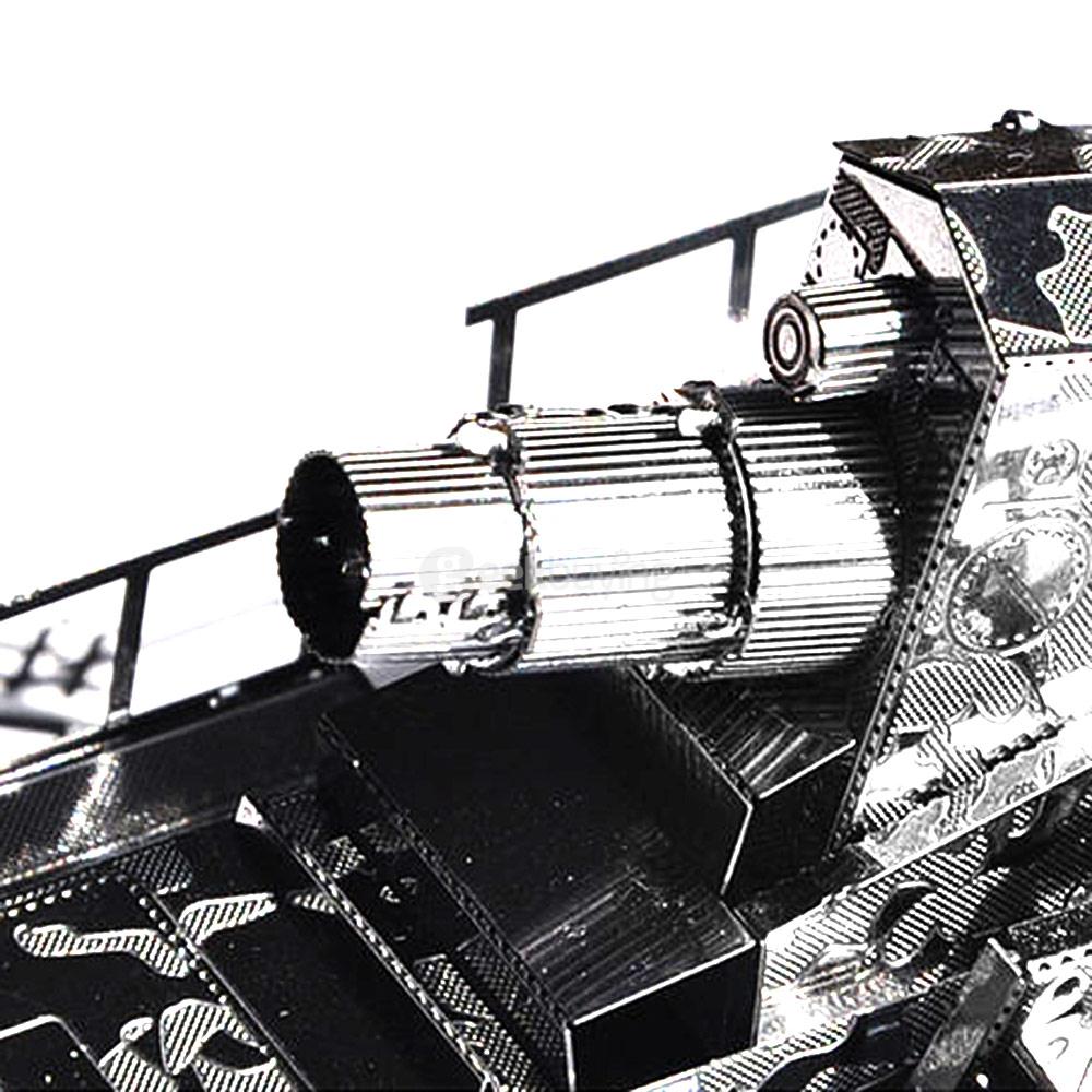 DIY German Carl Train Cannon Model 3D Puzzle Educational 3D Model - Silver