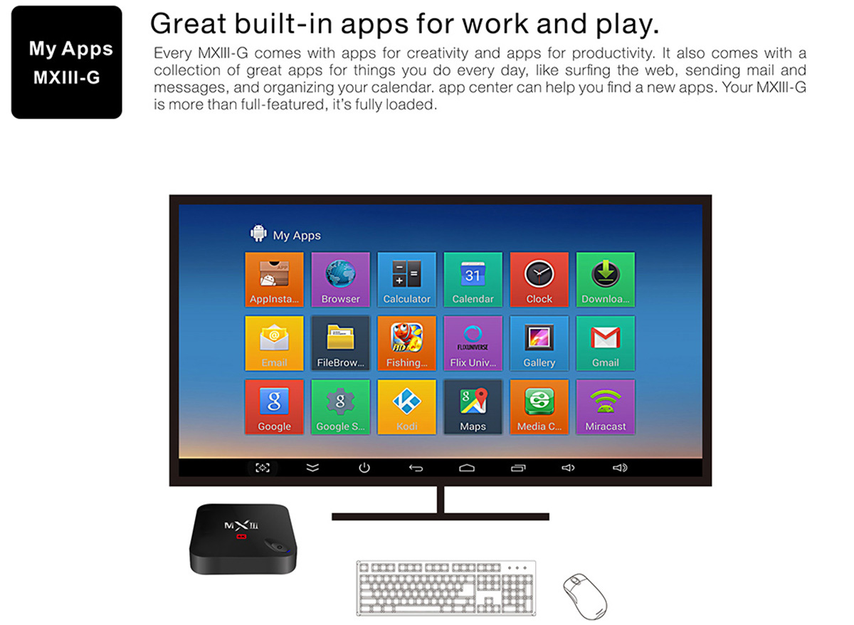 MXIII-G 4K UHD TV BOX Android 4.4 Amlogic S812 Quad Core 2G/8G 2.4/5G Dual Band WIFI Blutooth 4.0 HDMI H.265
