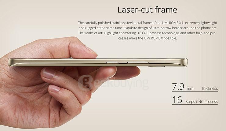 UMI ROME X 5.5inch 2.5D HD Screen MT6580 Quad Core Smartphone Android 5.1 1GB RAM 8GB ROM 13.0MP+2.0MP - Gold