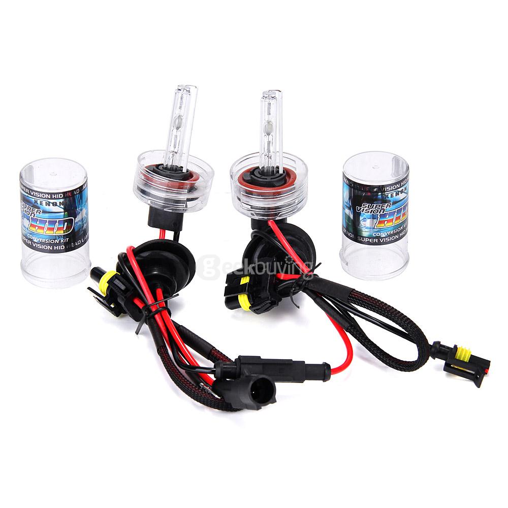 Makibes 4300K H8/H9/H11 55W 12V Xenon HID Kit Car Headlight Xenon Bulb Slim Ballast - Black + Silver