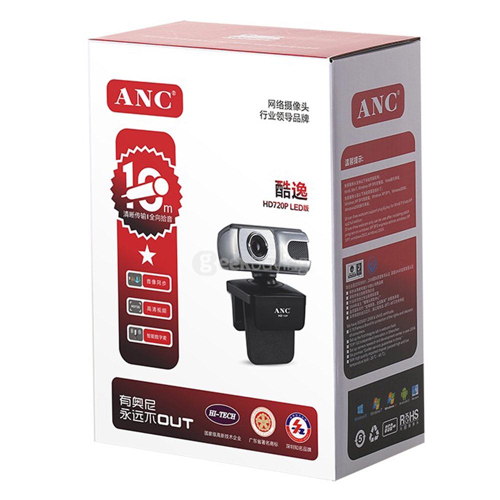 Aoni Cool Yat 720P HD Smart TV Camera Night Vision Webcam - Black