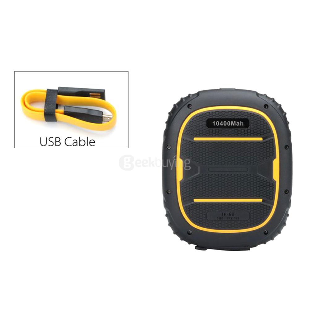 Ken Xin Da 10400mAh IP68 Rugged Power Bank with LED Power Indicator