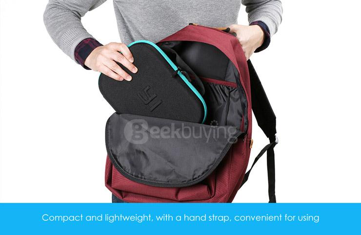 Original Xiaoyi Yi Action Camera Storage Bag Portable Shockproof Waterproof - Black + Green