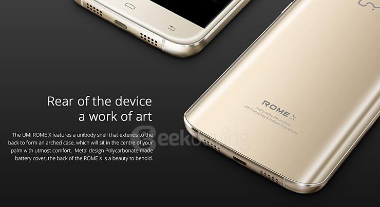 UMI ROME X 5.5inch 2.5D HD Screen MT6580 Quad Core Smartphone Android 5.1 1GB RAM 8GB ROM 13.0MP+2.0MP - Gold