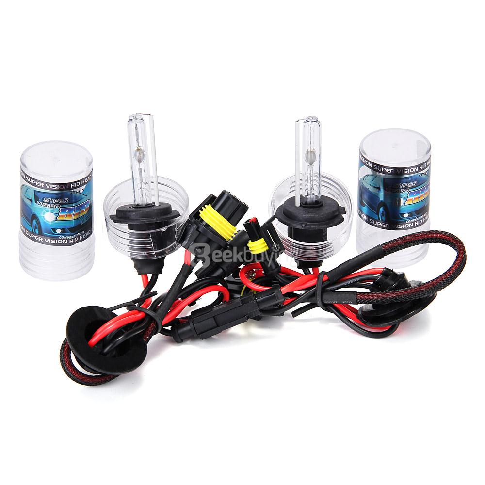 Makibes 5000K H7 55W 12V Xenon HID Kit Car Headlight Xenon Bulb Slim Ballast - Black + Silver