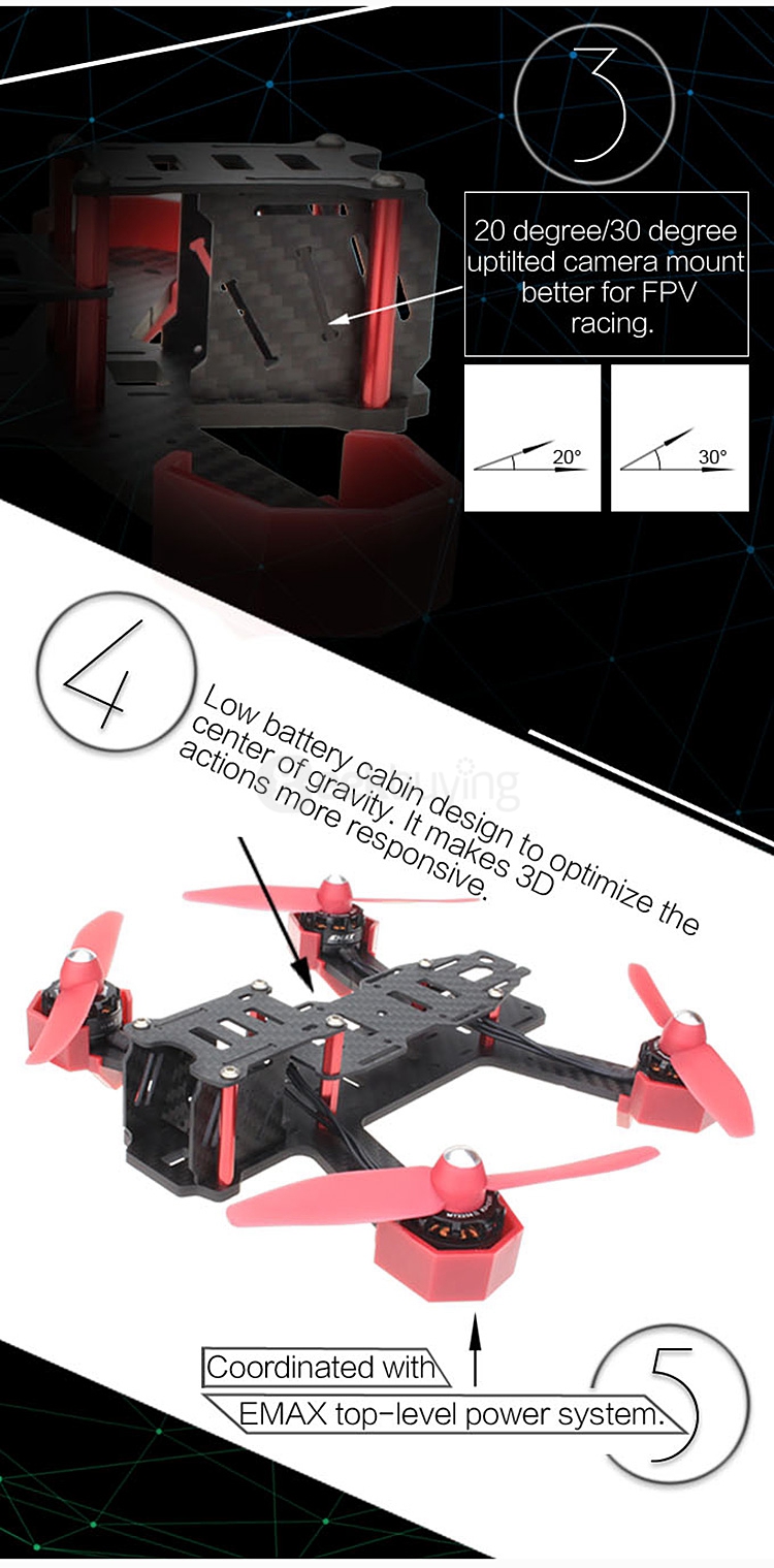 EMAX Nighthawk 200 Frame Kit 210mm