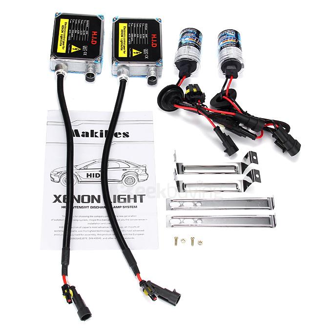 Makibes 10000K 9005 55W 12V Xenon HID Kit Car Headlight Xenon Bulb Slim Ballast - Black + Silver