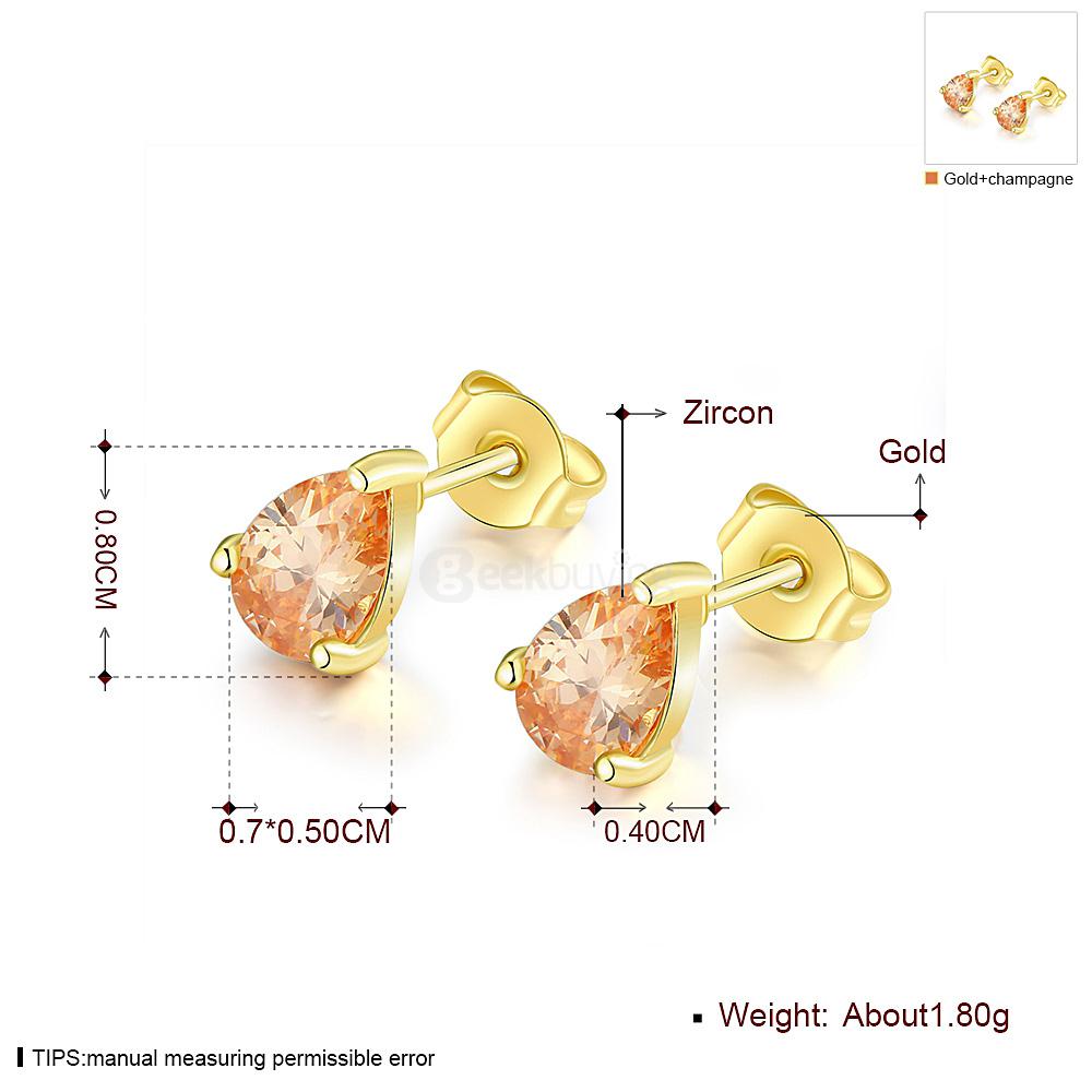 AKE005 Gold Fashionalbe Hot Sale Droplet Earrings