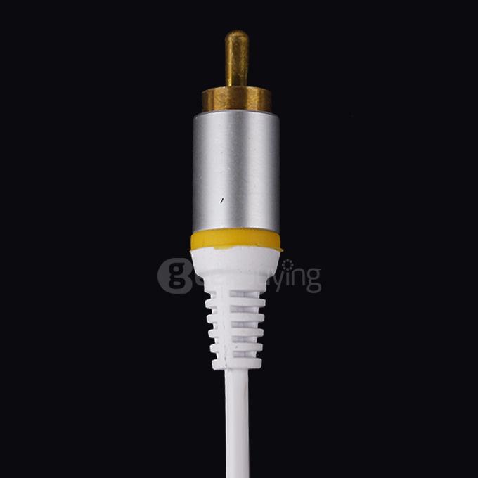 3.5mm AV Audio Jack Male to RCA Audio& Video Male Connector Adaptor Convertor Cable for iPod