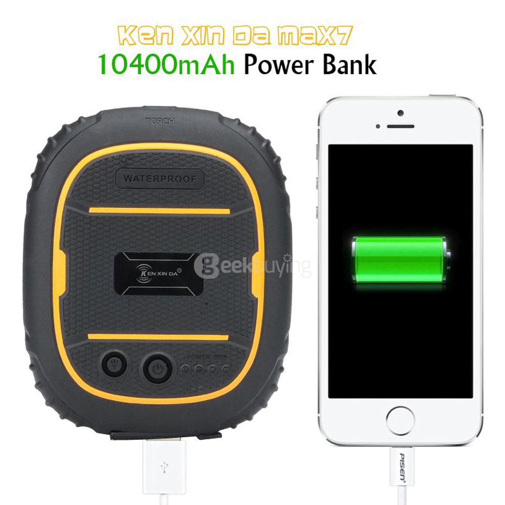 Ken Xin Da 10400mAh IP68 Rugged Power Bank with LED Power Indicator