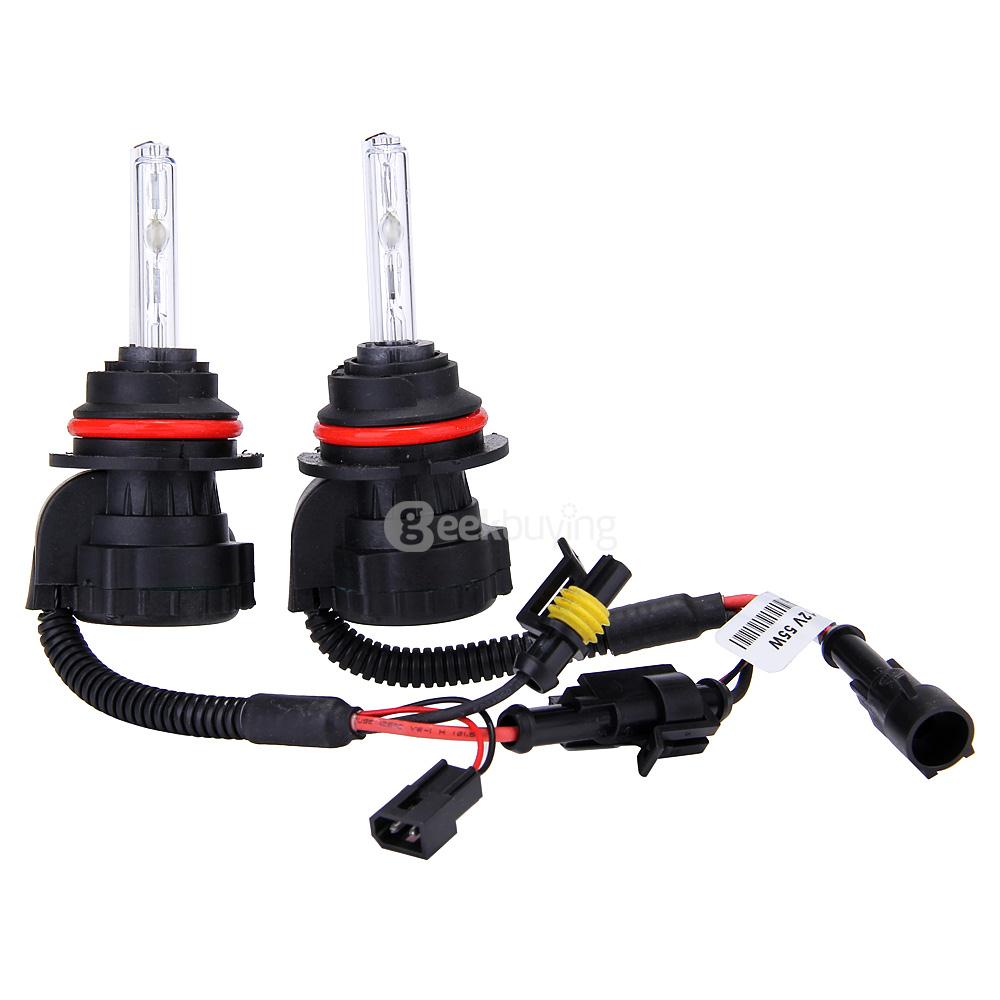 Makibes 5000K 9004/9007-3 55W 12V Xenon HID Kit Car Headlight Xenon Bulb Slim Ballast - Black + Silver