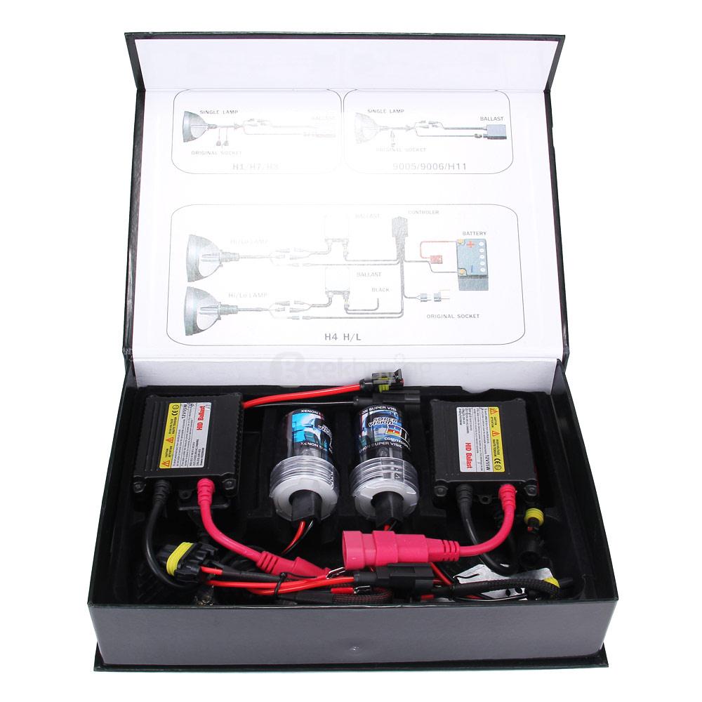 Makibes 8000K H3 DC250 55W 12V Xenon HID Kit Car Headlight Xenon Bulb Slim Ballast - Black + Silver