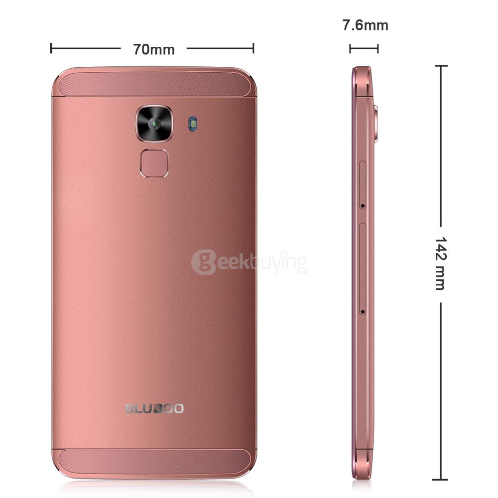 BLUBOO Xfire 2 5.0inch 2.5D IPS HD Screen 3G Smartphone Android 5.1 1GB 8GB MTK6580 1.2GHz Quad Core 8.0MP Touch ID - Rose Gold