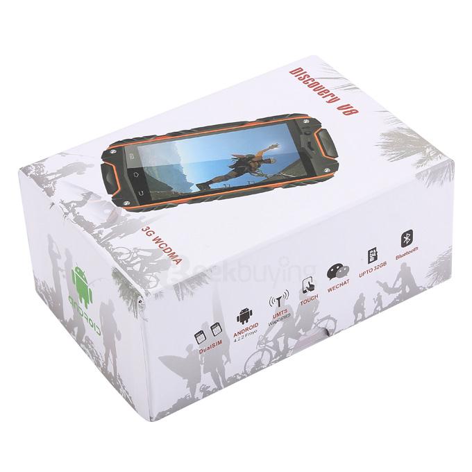 Discovery V8 MTK6572 Dual Core 1.2Ghz 4.0 Inch Android4.2.2 OS Smartphone Drfy Dual Cameras/WIFI - Yellow