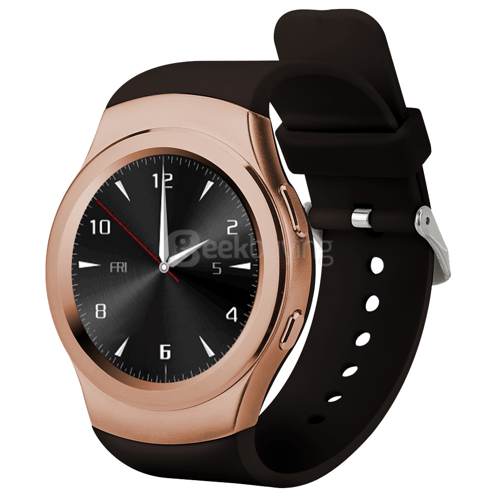 NO.1 G3 Bluetooth 4.0 Smart Watch Phone MTK2502 SIM GPRS Smartwatch Heart Rate Monitor Fitness Tracker Voice Chat Call SMS Reminder - Gold