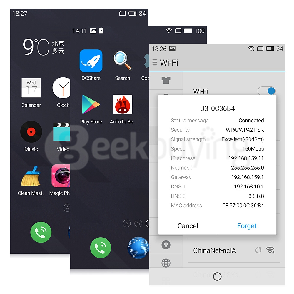 MEIZU MX5 4G 5.5inch FHD Flyme 4.5 3GB 16GB Smartphone 64bit MTK Helio X10 Turbo Octa Core Touch ID mCharge 3150mAh - Silver Black