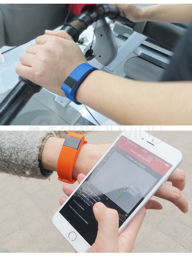 Makibes ID105 Smart Bracelet BT4.0 Heart Rate Monitor Smartband Pulse Sports Fitness Tracker for Android iOS - Orange