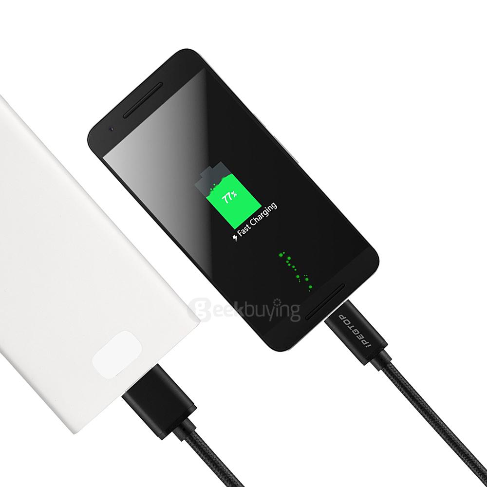 Ipegtop P0070 USB3.1 Type-C to USB3.0 Male to Male Sync Data Charging Cable 1M - Black