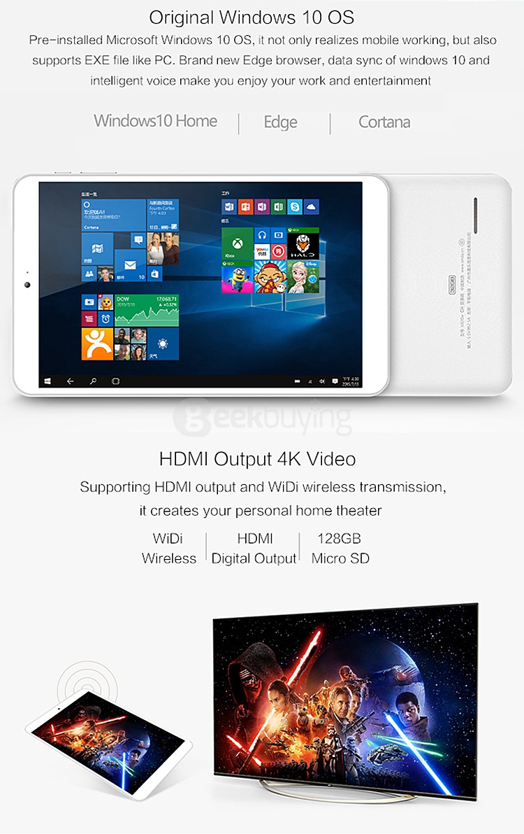 ONDA V820W CH Dual OS Windows10 + Android 5.1 2GB/32GB 8