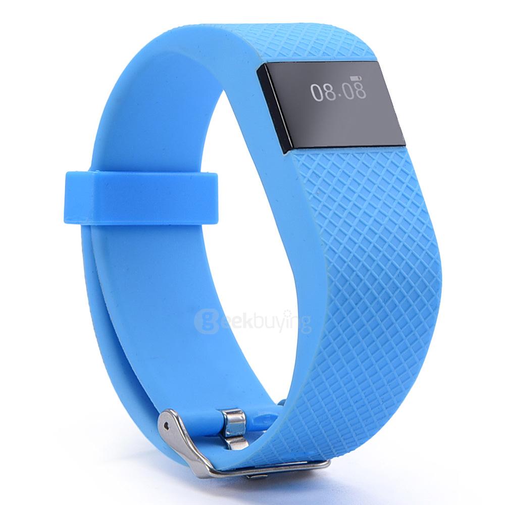 TW64S Bluetooth 4.0 Smart Bracelet IP67 Heart Rate Monitor Sports Wristband Fitness Tracker for Android iOS - Light Blue