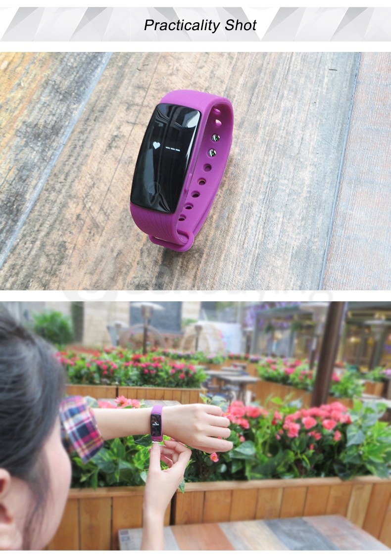 Makibes ID107 Smart Bracelet BT4.0 Heart Rate Monitor Smartband Pulse Sports Fitness Tracker for Android iOS - Blue