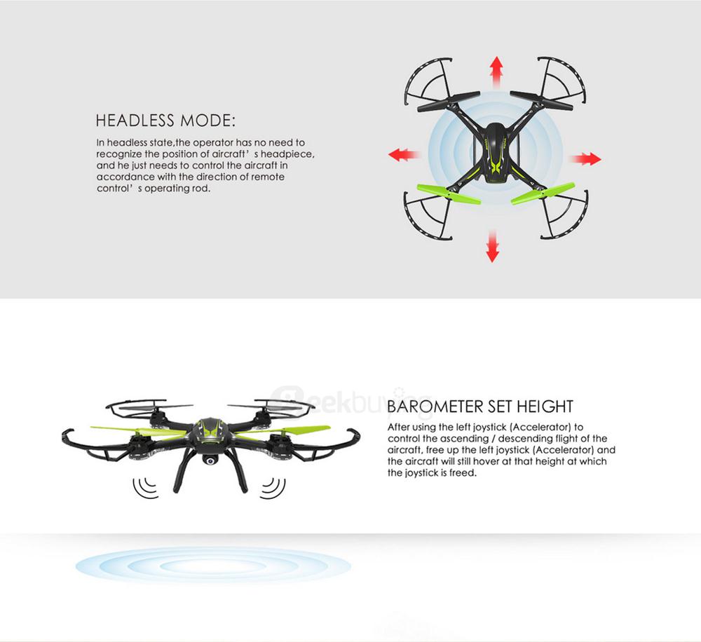 Syma X54HW FPV 720P HD Camera Altitude Hold 2.4G 4CH 6Axis RC Quadcopter - Black
