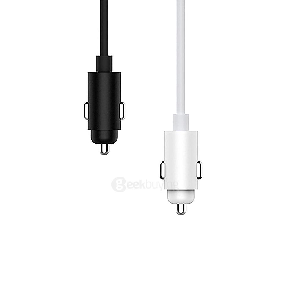 Original Xiaomi ROIDMI 1 to 2 Car Charger Adapter Dual Cigarette Lighter Splitter - Black