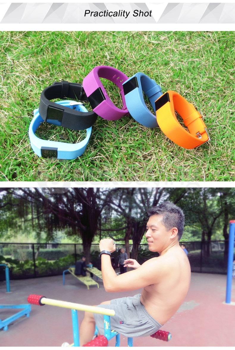 Makibes ID100 TW64 Pulse Smart Bracelet Bluetooth 4.0 Heart Rate Monitor Smartband Sports Fitness Tracker for Android iOS - Light Blue