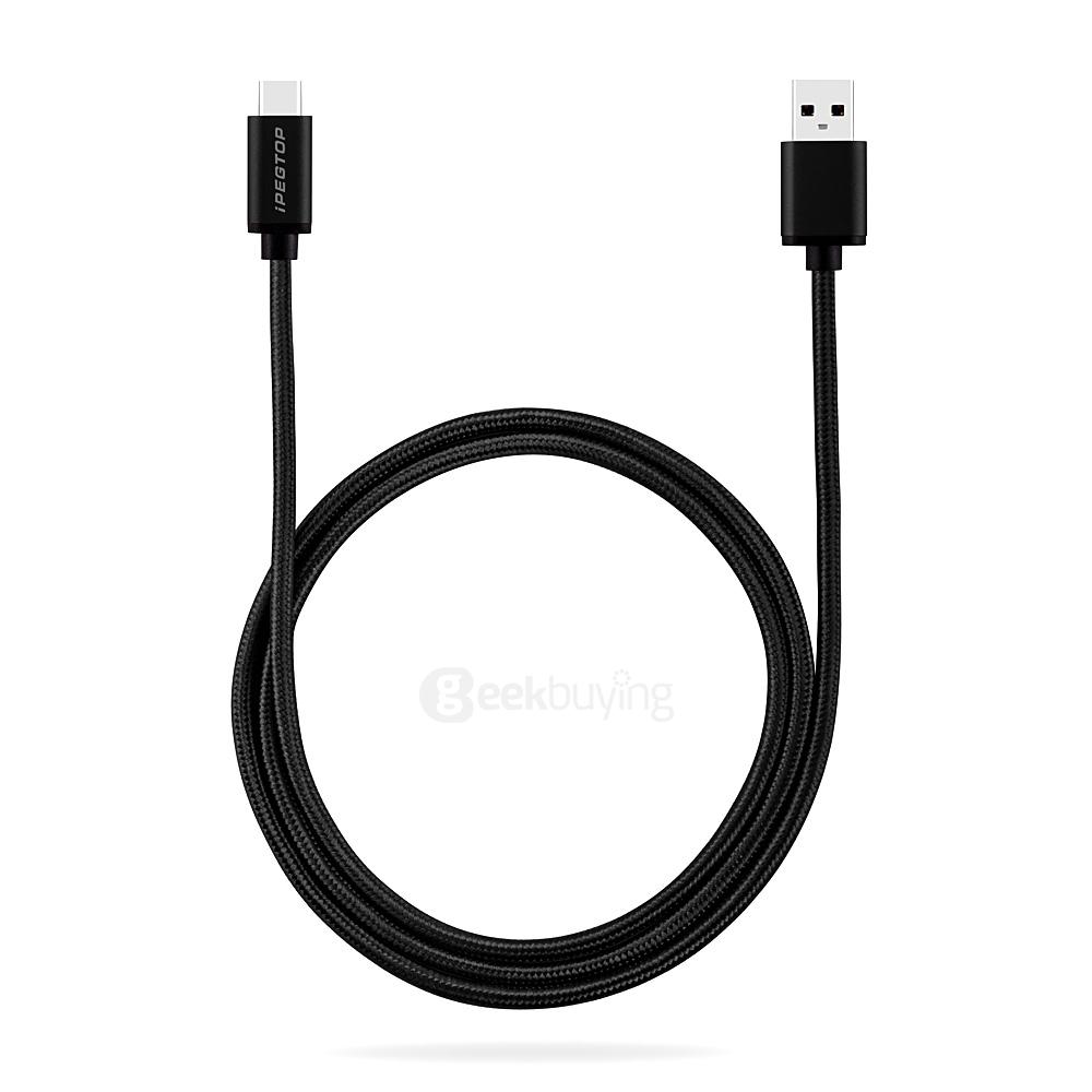 Ipegtop P0070 USB3.1 Type-C to USB3.0 Male to Male Sync Data Charging Cable 1M - Black