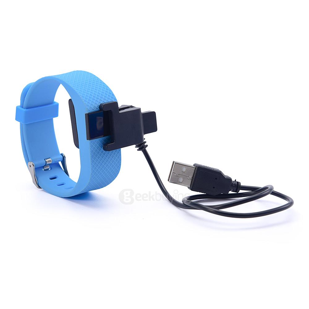 TW64S Bluetooth 4.0 Smart Bracelet IP67 Heart Rate Monitor Sports Wristband Fitness Tracker for Android iOS - Light Blue
