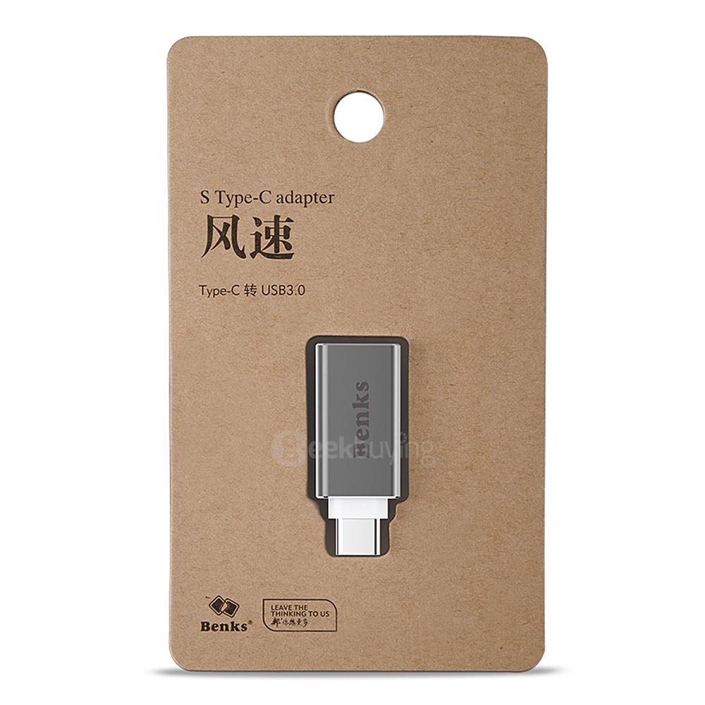 Benks Type-C Adapter to USB3.0 Adapter Suitable for MacBook / LeTV 1 Pro - Grey
