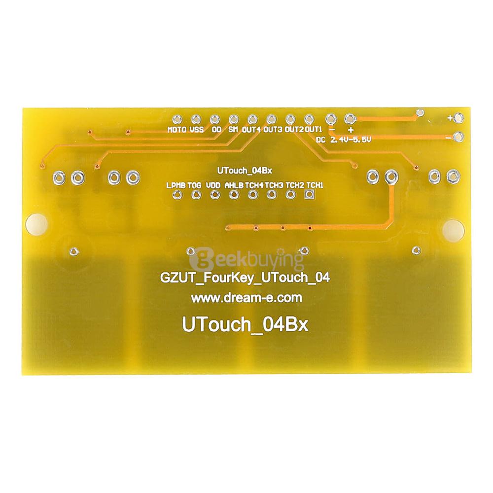 4-Channel Digital Capacitive Touch Sensor Switch Module Anti-interference for Arduino