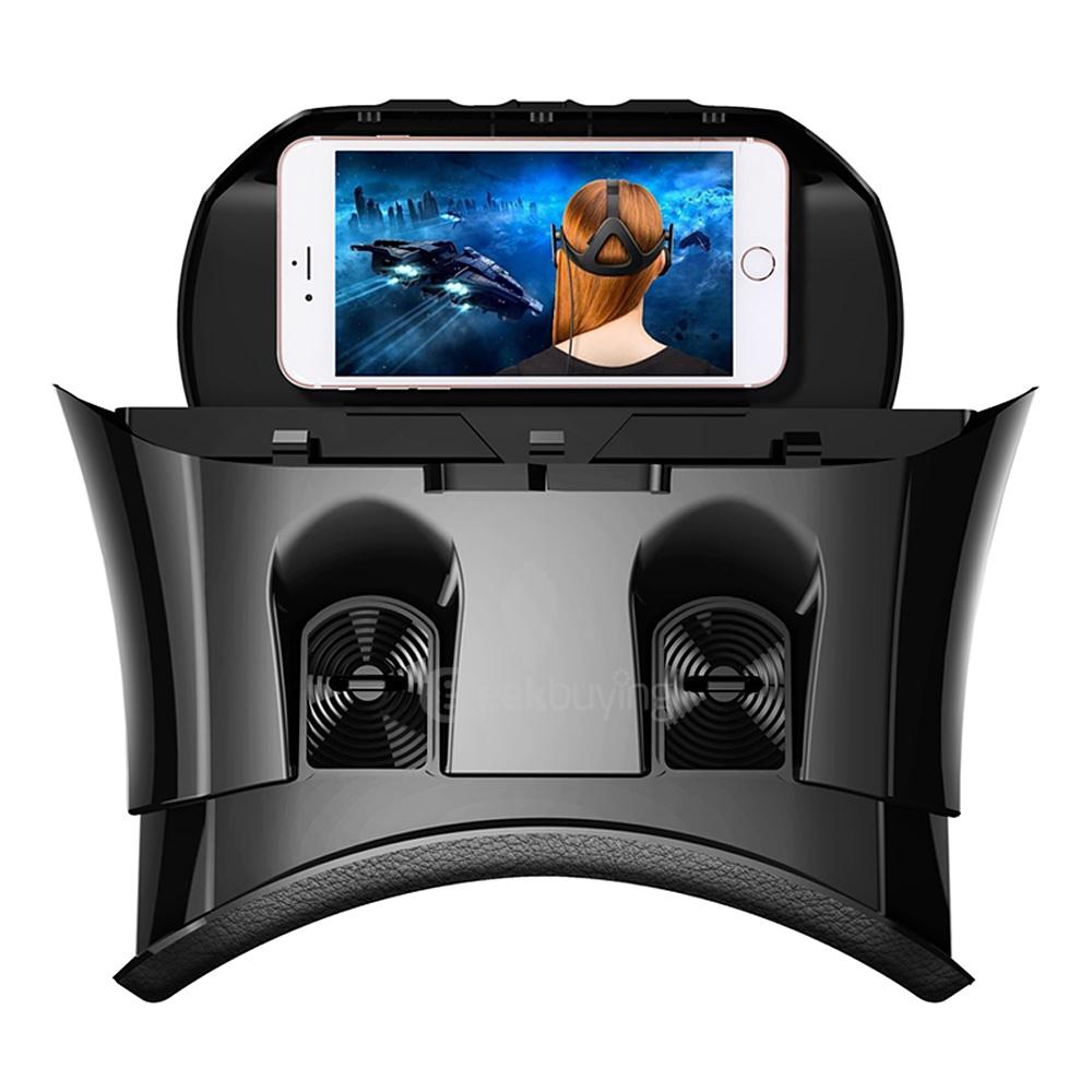 VR Pro Box 3D Immersive VR Virtual Reality Headset FOV 80 IPD Focus Adjustment With Bluetooth Remote Control for 3.5-6.2inch Smartphones - Black