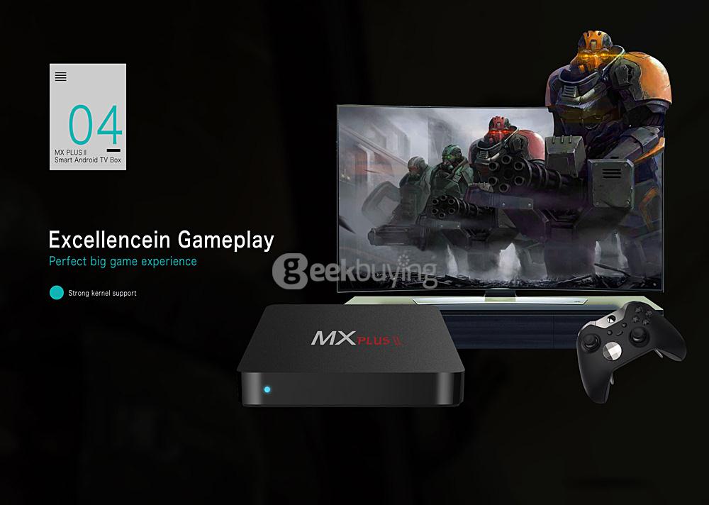 MX PLUS II RK3229 4K KODI Preinstalled TV BOX 1G/8G 4K 10bit H.265/H.264 Smart Media Player