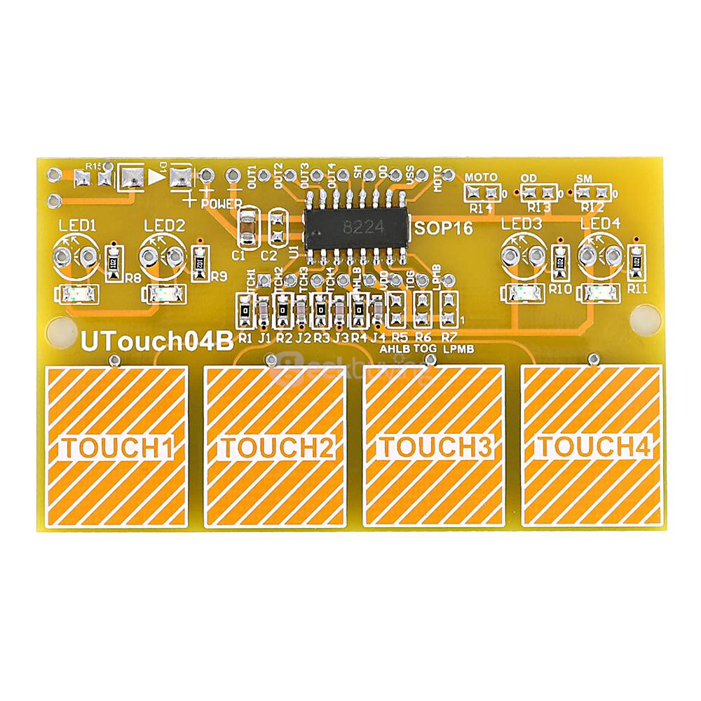4-Channel Digital Capacitive Touch Sensor Switch Module Anti-interference for Arduino