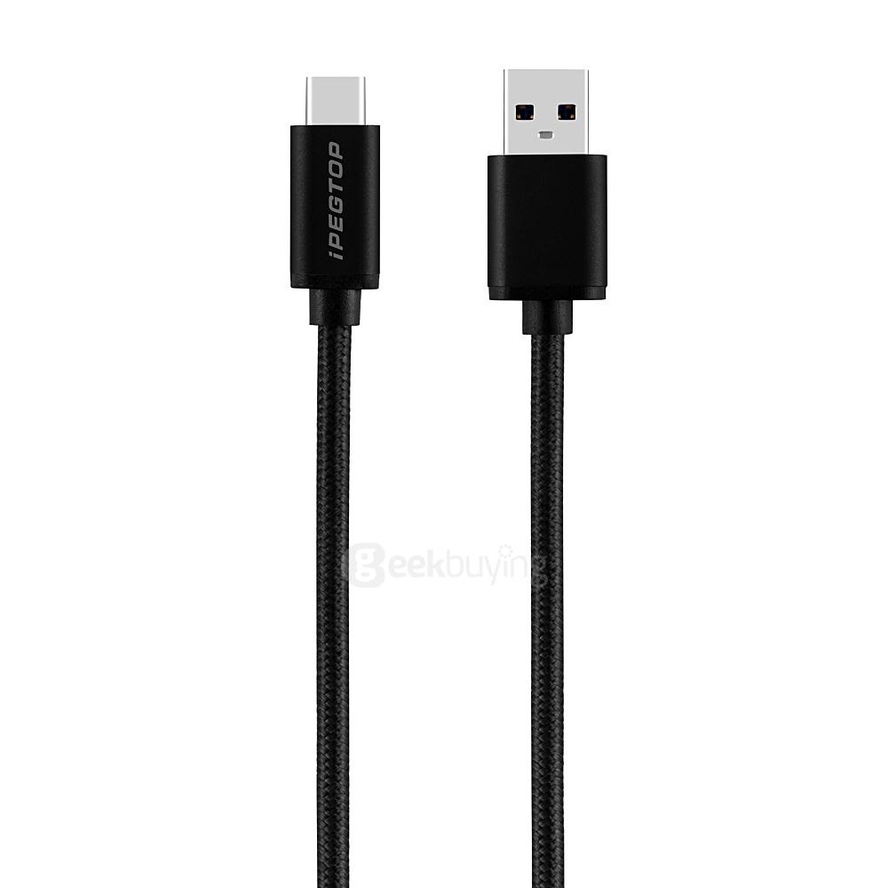 Ipegtop P0070 USB3.1 Type-C to USB3.0 Male to Male Sync Data Charging Cable 1M - Black