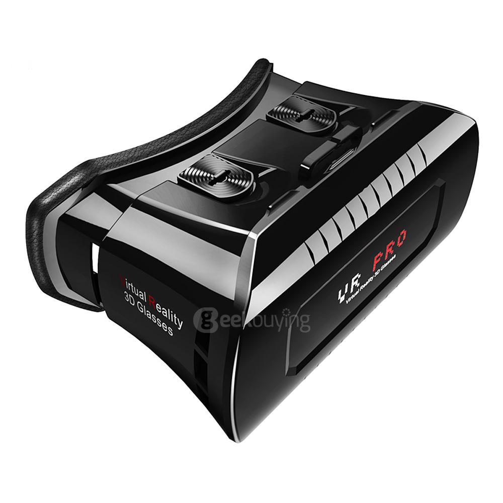 VR Pro Box 3D Immersive VR Virtual Reality Headset FOV 80 IPD Focus Adjustment With Bluetooth Remote Control for 3.5-6.2inch Smartphones - Black