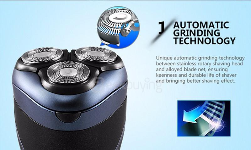 POVOS PW936 Men Washable Rechargeable Rotary Electric Shaver Razor 3D Floating Pop-up Trimmer