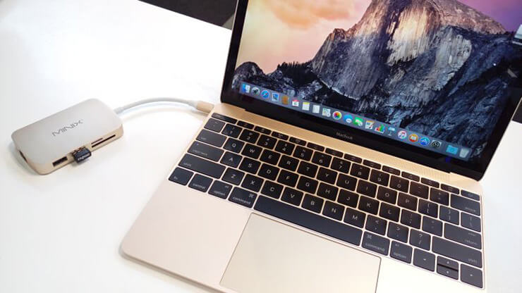 MINIX NEO C Type-C Multiport Adapter with HDMI Output/ Gigabit Ethernet/ USB3.0*2/ TF & SD Card Slot (Compatible-with-Apple MacBook) - Gray