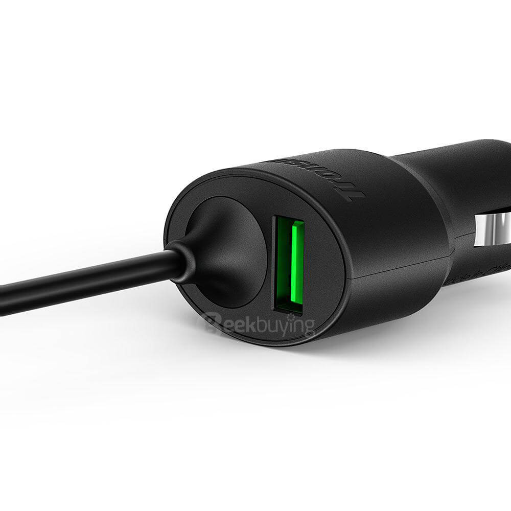 Tronsmart Quick Charge 3.0 33W Over Type A USB Car Charger for Quick Charge 3.0 and 2.0 Compatible Device + Type C 5V/3A Output for Type C Device such as Nexus 5X 6P Google Pixel Google Pixel XL Letv Max