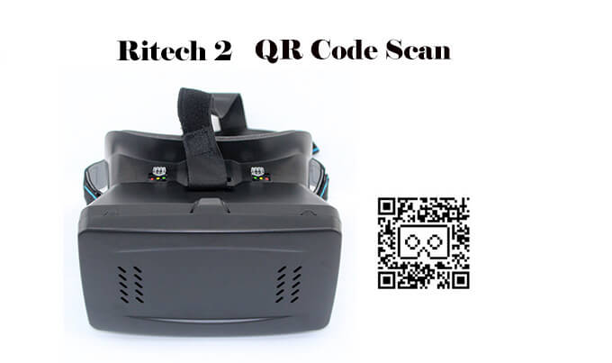 RITECH II 3D Virtual Reality VR Headset FOV75 with Elastic Band for 3.5 - 6 inch Smartphone - Black