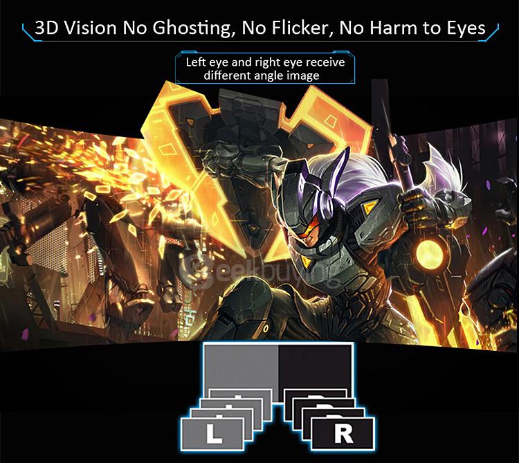 ANTVR Kit 3D Immersive Virtual Reality VR Headset for PC 1080P FHD VR Helmet 100FOV Distortion Free - Black