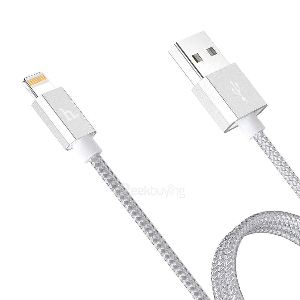 HOCO UPF01 8Pin Interface Cable For iPhone 120CM - Silver