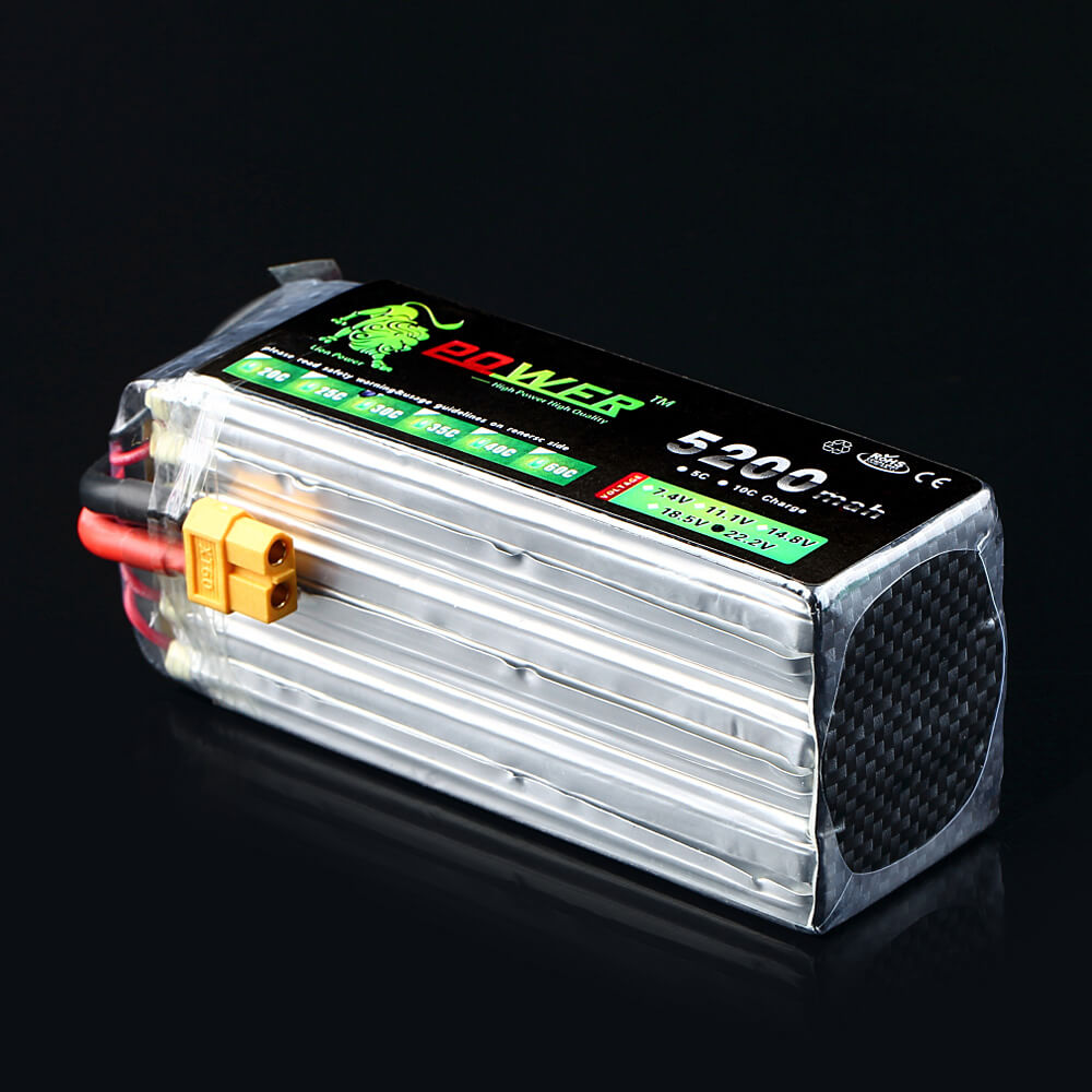 22.2V 6S 5200mah 30C Lipo Battery Power For Trex RC Heli Quadcopter